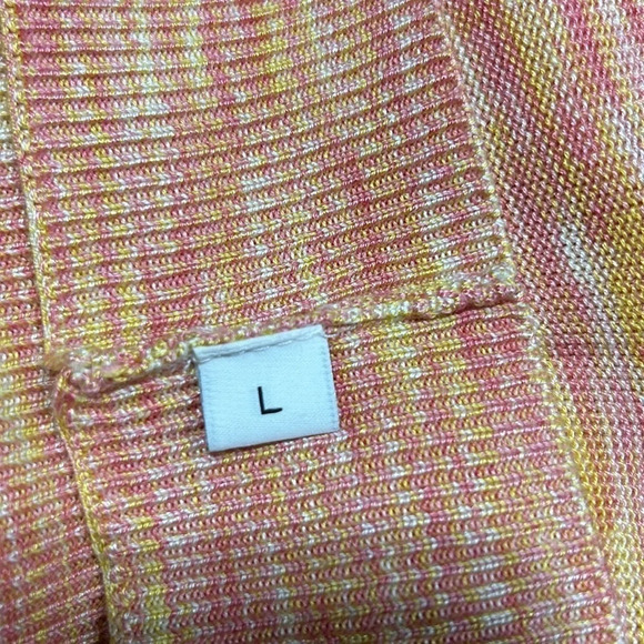 Callahan Knitwear Cropped LS Cardigan Bralette Pink &‎ Orange Set Large  NWT - Picture 13 of 14
